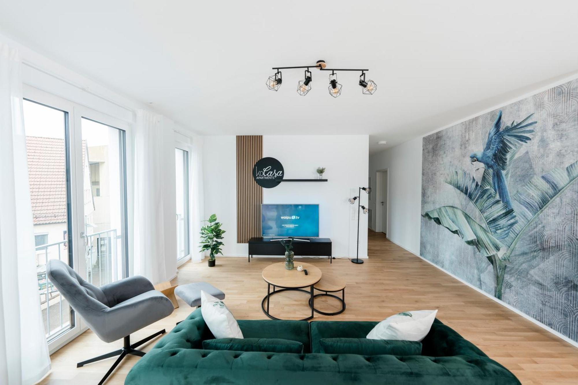 Kocasa-Apartments 02, Design, City-Center Boeblingen, Stellplatz, Balkon, Waipu-Tv Extérieur photo