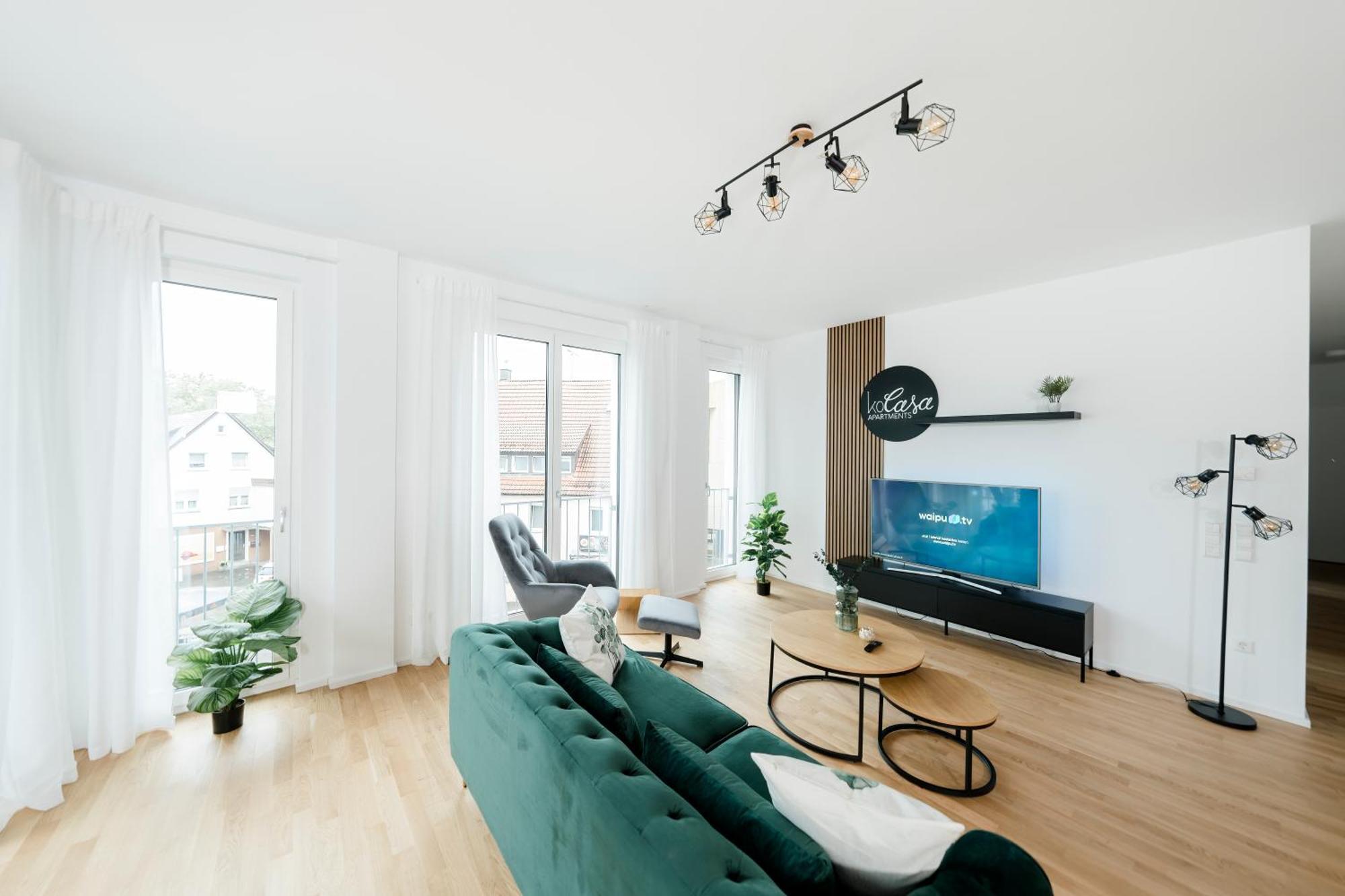 Kocasa-Apartments 02, Design, City-Center Boeblingen, Stellplatz, Balkon, Waipu-Tv Extérieur photo